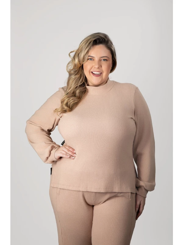 REF : 2892 SOBRELEGING PLUS  SIZE  CANELADO TRICOT FLANELADO