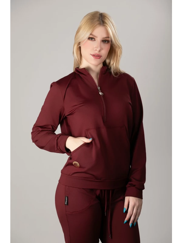 REF :2915 BLUSÃO TÉRMICO  CANGURU MEIO ZIPER