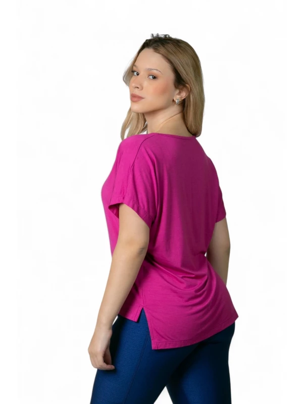 REF : 2854 BLUSA VISCOLYCRA ABERTURA LATERAL