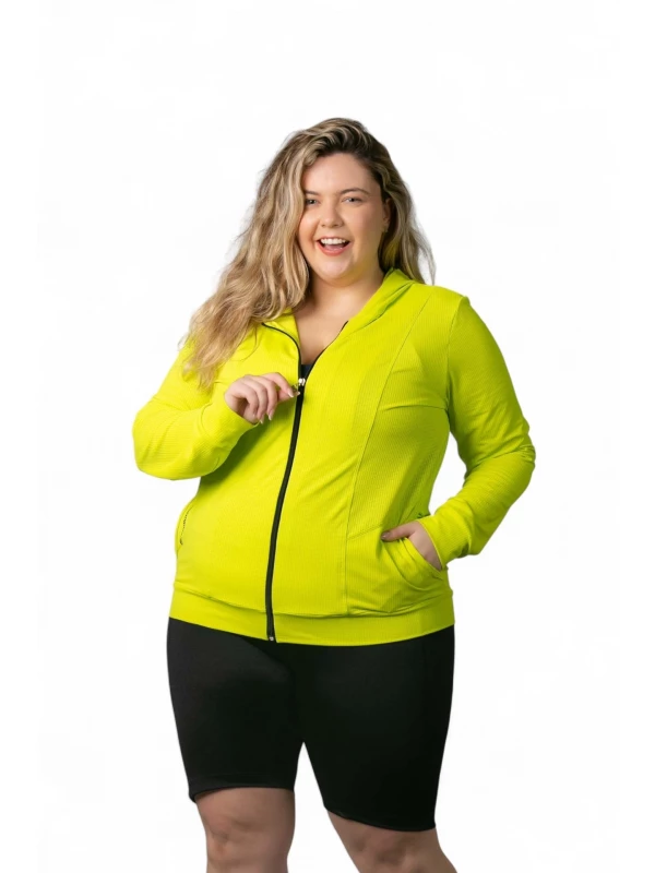REF : 2858 JAQUETA MESH PLUS SIZE