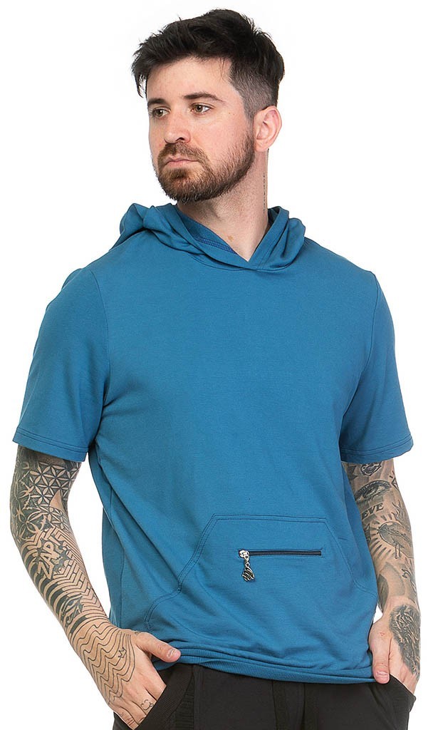 REF 2147 MOLETOM MASCULINO MANGA CURTA ZIPER FRENTE