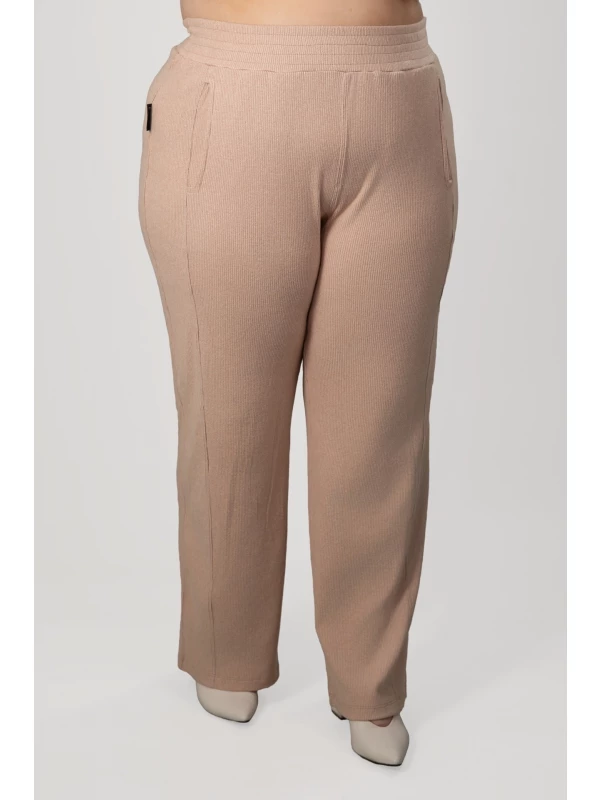 REF : 2888 CALÇA PANTALONA FLANELADO CANELADO TERMICO PLUS  SIZE