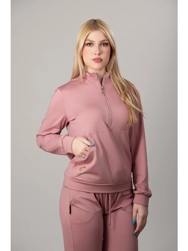 REF :2915 BLUSÃO TÉRMICO  CANGURU MEIO ZIPER