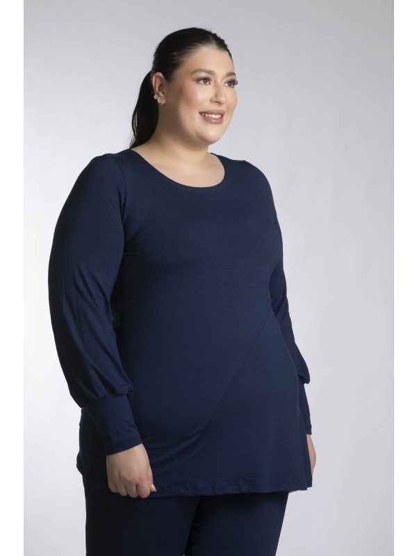 2638 BLUSA PLUS SIZE VISCOLYCRA COM RECORTE