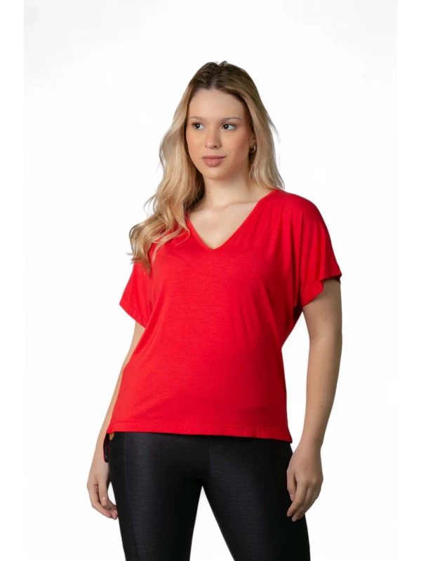 REF : 2854 BLUSA VISCOLYCRA ABERTURA LATERAL