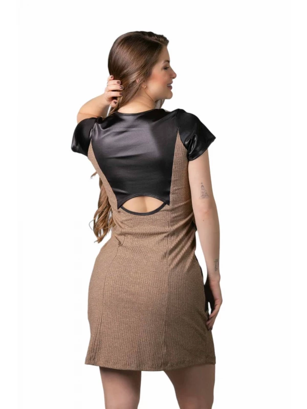 REF : 2810 VESTIDO CANELADO E CIRE