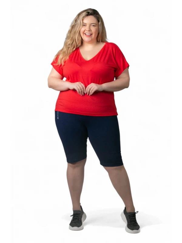 REF : 2855 BLUSA PLUS SIZE VISCOLYCRA ABERTURA LATERAL